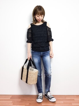 saya☺︎さん（レディース・149cm）の春コーディネート