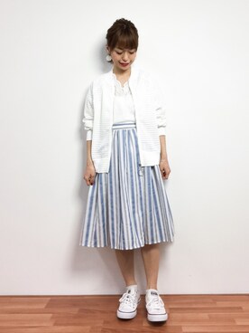 「SpRay（スプレイ）のアイテム（ブルゾン）」を使った、saya☺︎さん（レディース・149cm）の春コーディネート