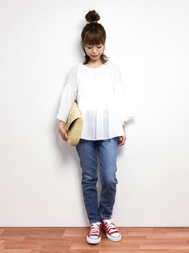 saya☺︎さん（レディース・149cm）の春コーディネート