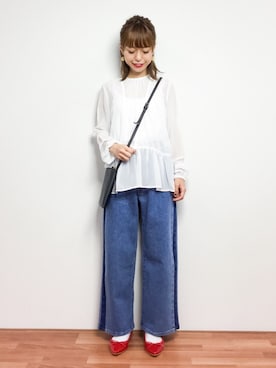 「CHAPTER L, LONDON（チャプターエルロンドン）のアイテム」を使った、saya☺︎さん（レディース・149cm）の春コーディネート