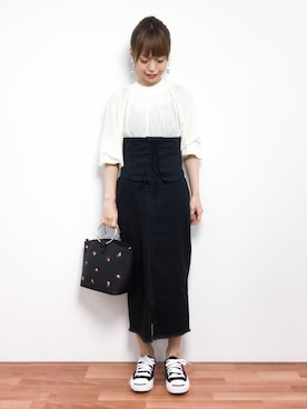 「コルセットスカート」｜saya☺︎さん（レディース・149cm）の春コーディネート
