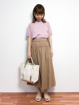 「ADIEU TRISTESSE（アデュートリステス）のアイテム（スカート）」を使った、saya☺︎さん（レディース・149cm）の春コーディネート