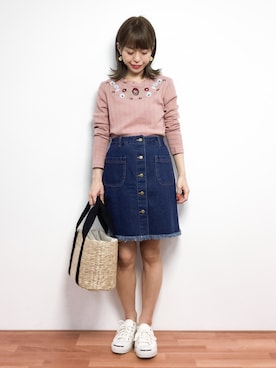 saya☺︎さん（レディース・149cm）の春コーディネート