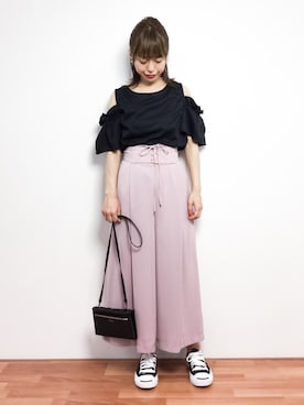 「Cherite by PRIME PATTERN（シェリエットバイプライムパターン）のアイテム」を使った、saya☺︎さん（レディース・149cm）の春コーディネート