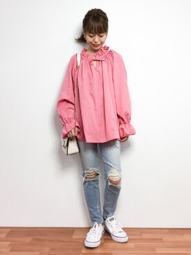 saya☺︎さん（レディース・149cm）の春コーディネート