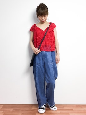 saya☺︎さん（レディース・149cm）の春コーディネート