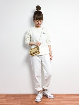 「Levi's（リーバイス）のアイテム（ニット/セーター）」を使った、saya☺︎さん（レディース・149cm）の春コーディネート
