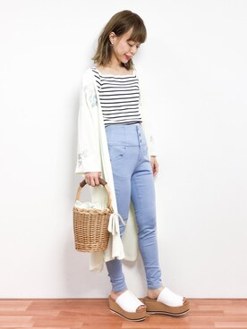 「HARE（ハレ）のアイテム（その他アウター）」を使った、saya☺︎さん（レディース・149cm）の春コーディネート