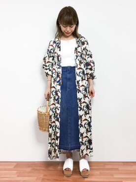 「SLY（スライ）のアイテム（その他アウター）」を使った、saya☺︎さん（レディース・149cm）の春コーディネート