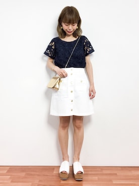 saya☺︎さん（レディース・149cm）の春コーディネート