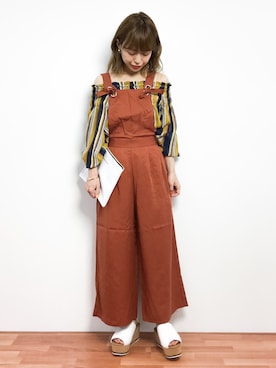 「SPIRALGIRL（スパイラルガール）のアイテム（サロペット/オーバーオール）」を使った、saya☺︎さん（レディース・149cm）の春コーディネート