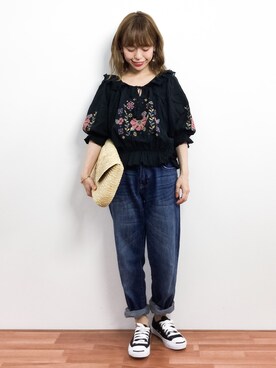 saya☺︎さん（レディース・149cm）の春コーディネート