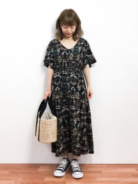 「SpRay（スプレイ）のアイテム（ワンピース/ドレス）」を使った、saya☺︎さん（レディース・149cm）の夏コーディネート