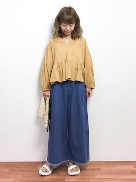 「coca（coca）（コカ）のアイテム（クラッチバッグ）」を使った、saya☺︎さん（レディース・149cm）の夏コーディネート