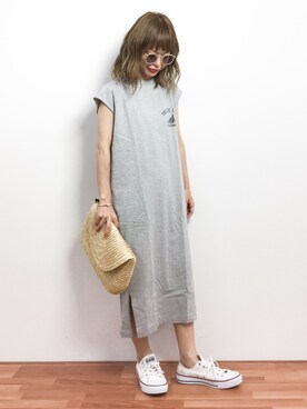 「サングラススタイル」｜「アイテム（ワンピース/ドレス）」を使った、saya☺︎さん（レディース・149cm）の夏コーディネート