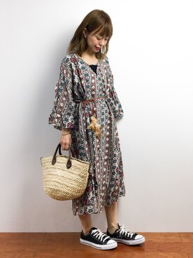 「SpRay（スプレイ）のアイテム（ワンピース/ドレス）」を使った、saya☺︎さん（レディース・149cm）の夏コーディネート