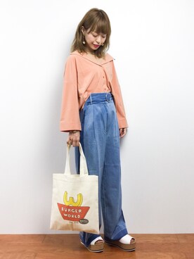 「GOOD SPEED（グッドスピード）のアイテム」を使った、saya☺︎さん（レディース・149cm）の夏コーディネート