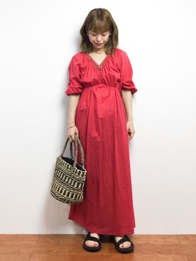 「Another Edition（アナザーエディション）のアイテム（ワンピース/ドレス）」を使った、saya☺︎さん（レディース・149cm）の夏コーディネート