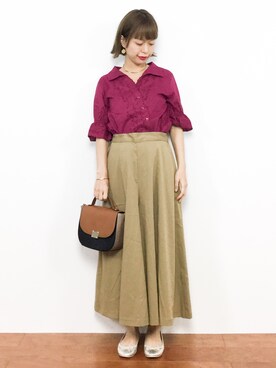 「URBAN RESEARCH（アーバンリサーチ）の【WEB限定】ラウンドスクエアショルダー（ショルダーバッグ）」を使った、saya☺︎さん（レディース・149cm）の夏コーディネート