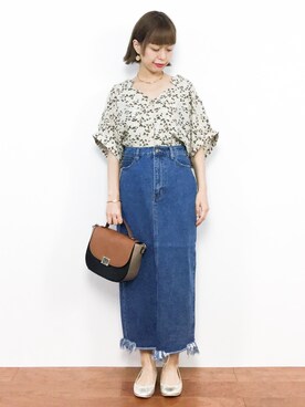 「URBAN RESEARCH（アーバンリサーチ）の【WEB限定】ラウンドスクエアショルダー（ショルダーバッグ）」を使った、saya☺︎さん（レディース・149cm）の夏コーディネート