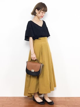 「URBAN RESEARCH（アーバンリサーチ）の【WEB限定】ラウンドスクエアショルダー（ショルダーバッグ）」を使った、saya☺︎さん（レディース・149cm）の夏コーディネート