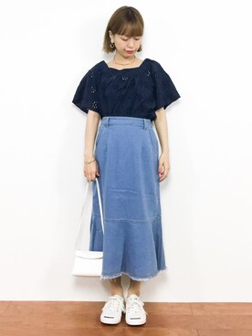 「petit main（プティマイン）のアイテム」を使った、saya☺︎さん（レディース・149cm）の夏コーディネート