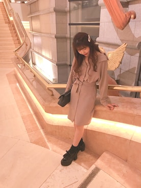 「オシャレパッソ」｜「アイテム（ワンピース/ドレス）」を使った、まりまりさん（レディース・162cm）の秋コーディネート