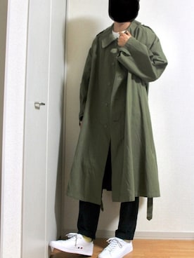 「TOMMY HILFIGER」｜「アイテム（その他アウター）」を使った、わんこさん（メンズ・175cm）の秋コーディネート