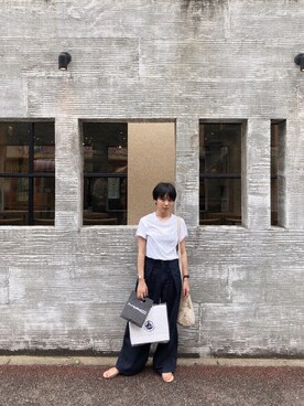 「PETIT BATEAU（プチバトー）のアイテム（キャミソール）」を使った、aikaさん（レディース・159cm）の夏コーディネート