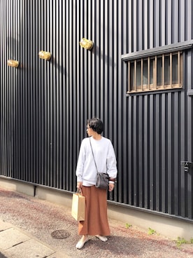 「大人古着」｜「アイテム（スカート）」を使った、aikaさん（レディース・158cm）の春コーディネート