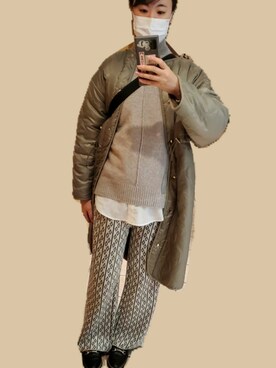 「natural couture（ナチュラルクチュール）のアイテム（その他アウター）」を使った、えんじぇるちゃんさん（レディース・167cm）の冬コーディネート