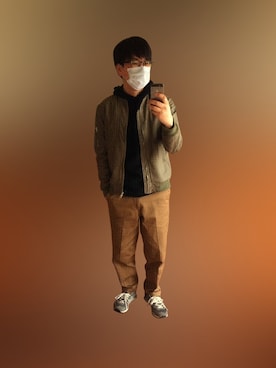 「ユニクロU」｜inazuma109さん（メンズ・168cm）の冬コーディネート