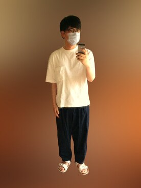 「ユニクロU」｜inazuma109さん（メンズ・168cm）の夏コーディネート