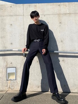 「JOHN LAWRENCE SULLIVAN（ジョンローレンスサリバン）のアイテム（その他シューズ）」を使った、nisc_yuheiさん（メンズ・177cm）の秋コーディネート