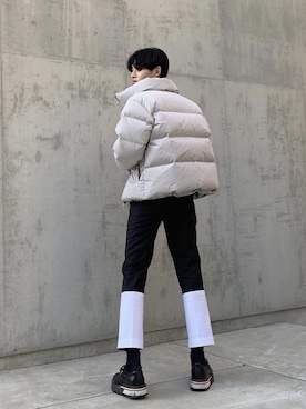 「Hender Scheme（エンダースキーマ）のアイテム（ブーツ）」を使った、nisc_yuheiさん（メンズ・177cm）の冬コーディネート