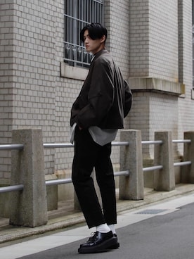 「JOHN LAWRENCE SULLIVAN（ジョンローレンスサリバン）のアイテム（その他シューズ）」を使った、nisc_yuheiさん（メンズ・177cm）の春コーディネート