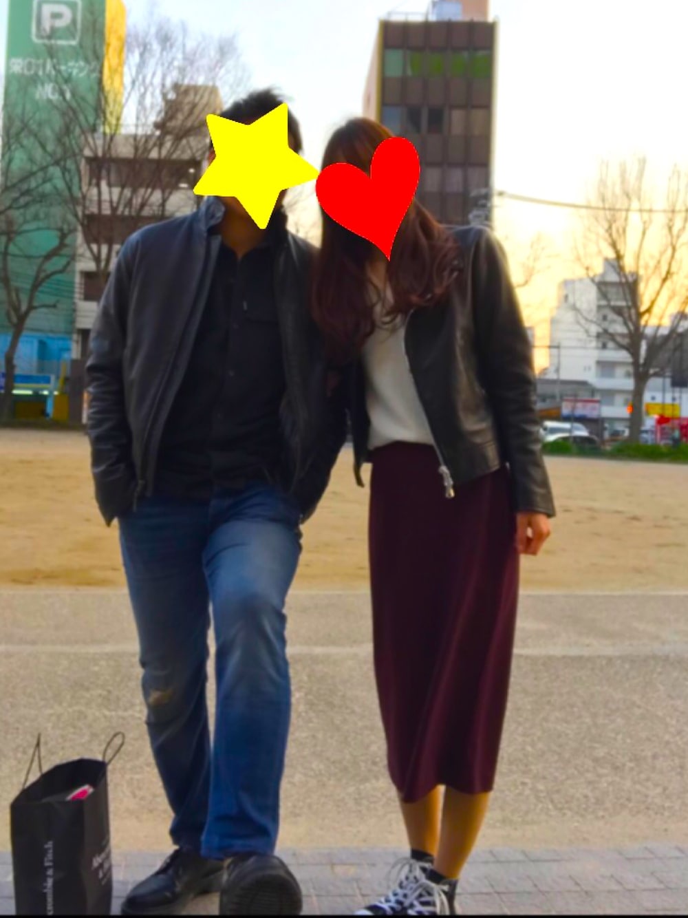 「おそろいコーデ、かぶった、から、撮った、ライダース、ラルフローレン、トゥモローランド、ホグロフス、フリースシャツ、着心地抜群、HUGO BOSS」｜「HUGO BOSSのアイテム（デニムパンツ、ブルー系）」を使った、しんPAYさん（メンズ・172cm）の秋コーディネートの1枚目の写真
