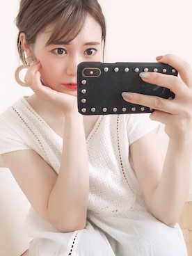 「ISOOK（アイスー）のアイテム（PC・スマホグッズ/家電）」を使った、Eさん（レディース・170cm）の夏コーディネート