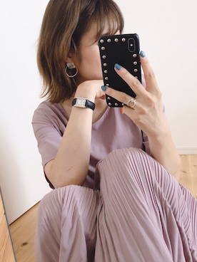 「ISOOK（アイスー）のアイテム（PC・スマホグッズ/家電）」を使った、Eさん（レディース・169cm）の夏コーディネート