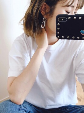 「ISOOK（アイスー）のアイテム（PC・スマホグッズ/家電）」を使った、Eさん（レディース・169cm）の夏コーディネート