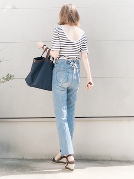 「CASTELLER（カステリェール）のアイテム」を使った、Eさん（レディース・169cm）の夏コーディネート