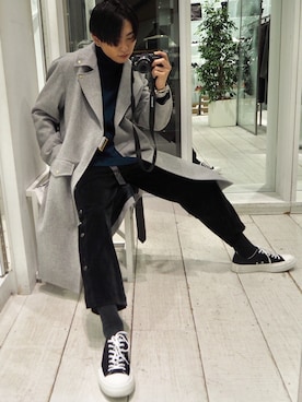 「CULLNI（クルニ）のアイテム（その他アウター）」を使った、とむさん（メンズ・173cm）の秋コーディネート