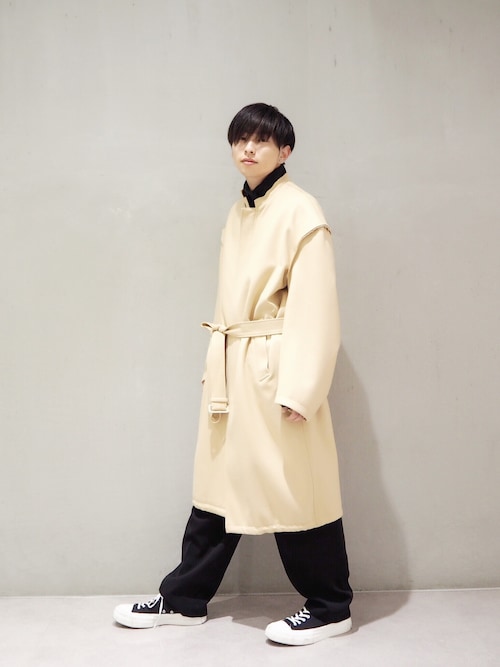 Name.（ネーム）の「【Name.】WOOL DOUBLE CLOTH BELTED COAT/ウール 