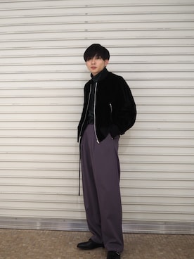 「STUDIOUS（ステュディオス）のアイテム（MA-1）」を使った、とむさん（メンズ・173cm）の秋コーディネート