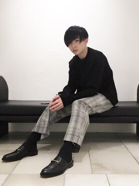 「N.HOOLYWOOD」｜「アイテム（その他）」を使った、とむさん（メンズ・173cm）の冬コーディネート