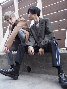 「CLANE（クラネ）のアイテム（パンツ）」を使った、とむさん（メンズ・173cm）の秋コーディネート