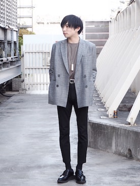 「STUDIOUS(ステュディオス)のアイテム(ジャケット/アウター)」を使った、とむさん(メンズ・173cm)の秋コーディネート