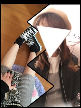 「CONVERSE（コンバース）のconverse（コンバース） ALL STAR OX（オールスターOX）（スニーカー）」を使った、あかねんさん（レディース・151cm）の冬コーディネート