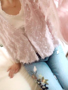 「ふわふわカーディガン」｜あかねんさん（レディース・151cm）の夏コーディネート