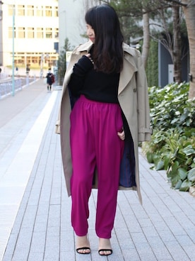 「journal standard L'essage（ジャーナルスタンダードレサージュ）のアイテム（パンツ）」を使った、JOURNAL STANDARD 本社スタッフBさん（レディース・160cm）の冬コーディネート